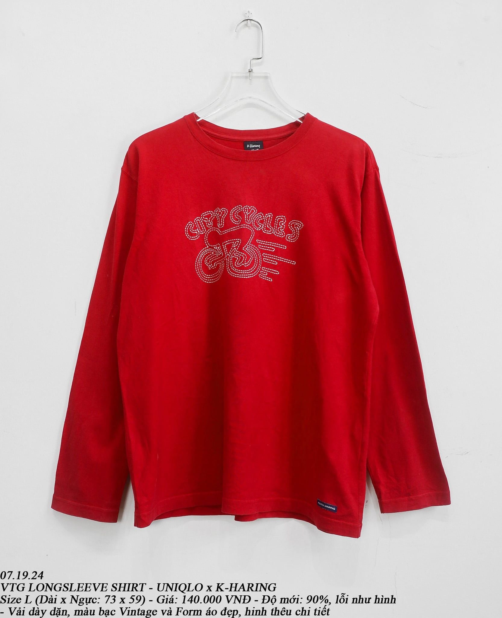 07.19.24 - VTG LONGSLEEVE SHIRT - UNIQLO X K-HARING 