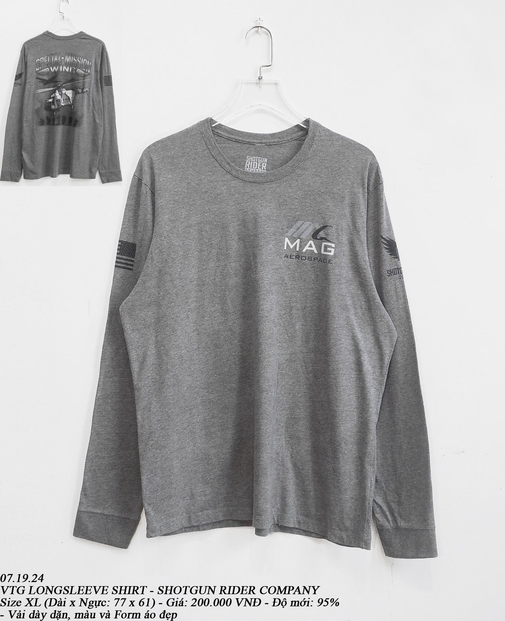  07.19.24 - VTG LONGSLEEVE SHIRT - SHOTGUN RIDER COMPANY 
