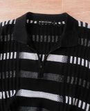  08.01.24 - VTG KNIT POLO SHIRT - BIR'S EYE VIEW 