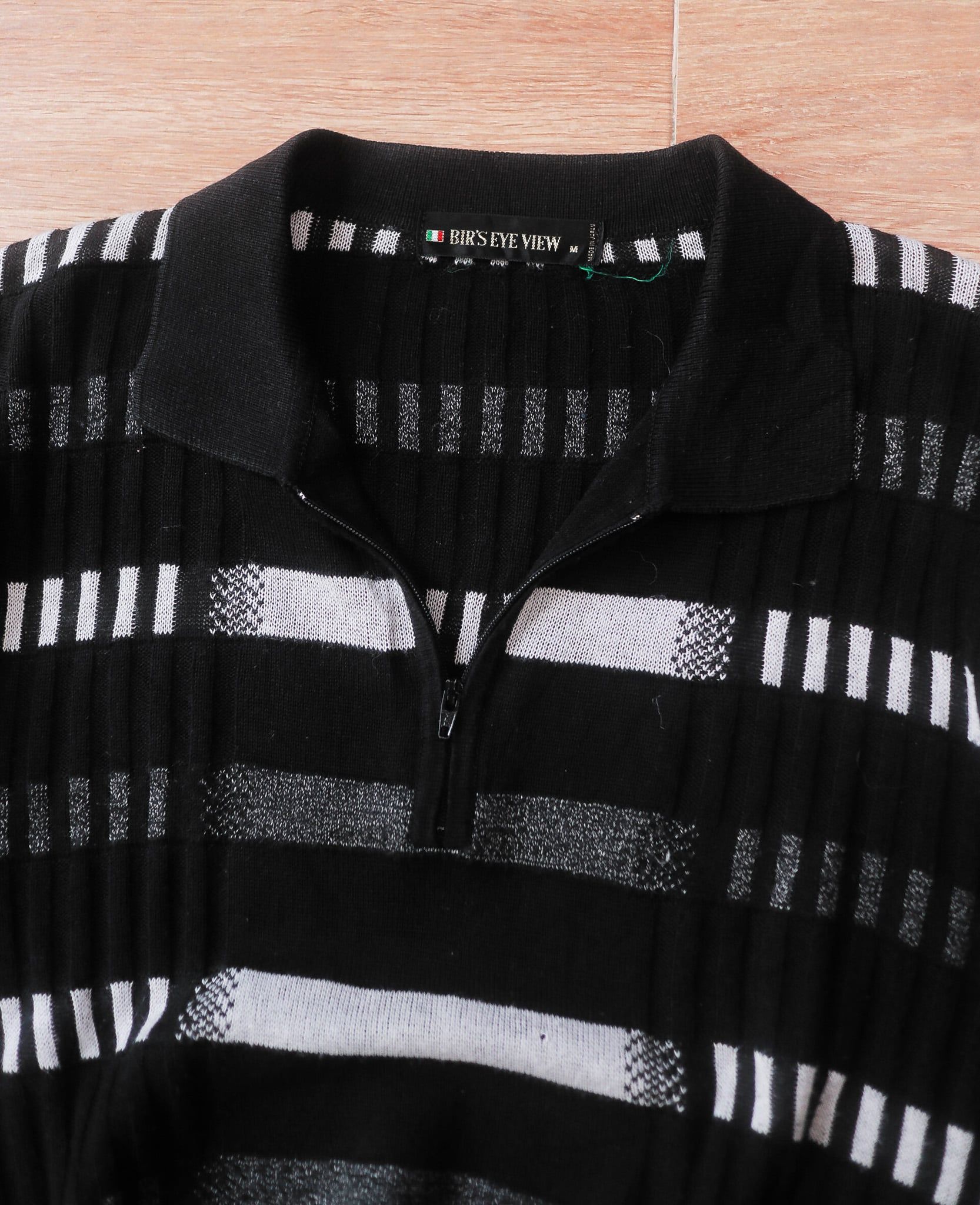  08.01.24 - VTG KNIT POLO SHIRT - BIR'S EYE VIEW 
