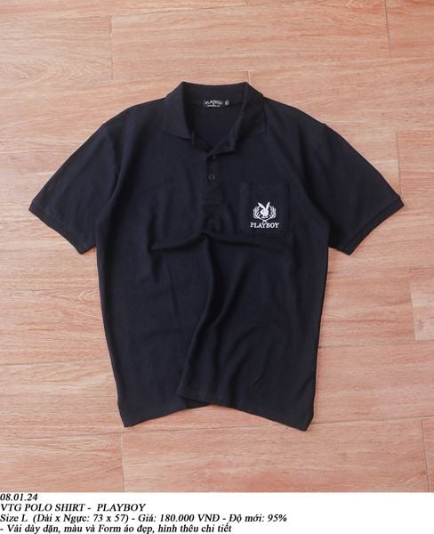  08.01.24 - VTG POLO SHIRT - PLAYBOY 