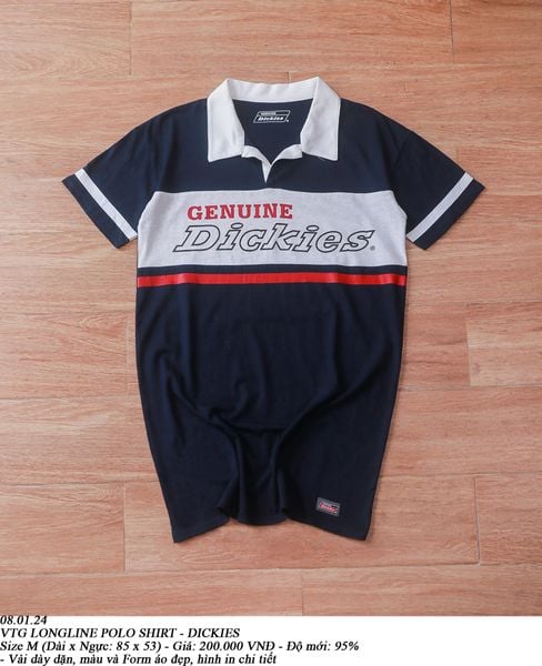  08.01.24 - VTG LONGLINE POLO SHIRT - DICKIES 