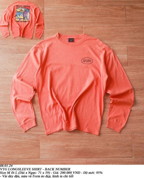  08.01.24 - VTG LONGSLEEVE SHIRT- BACK NUMBER 