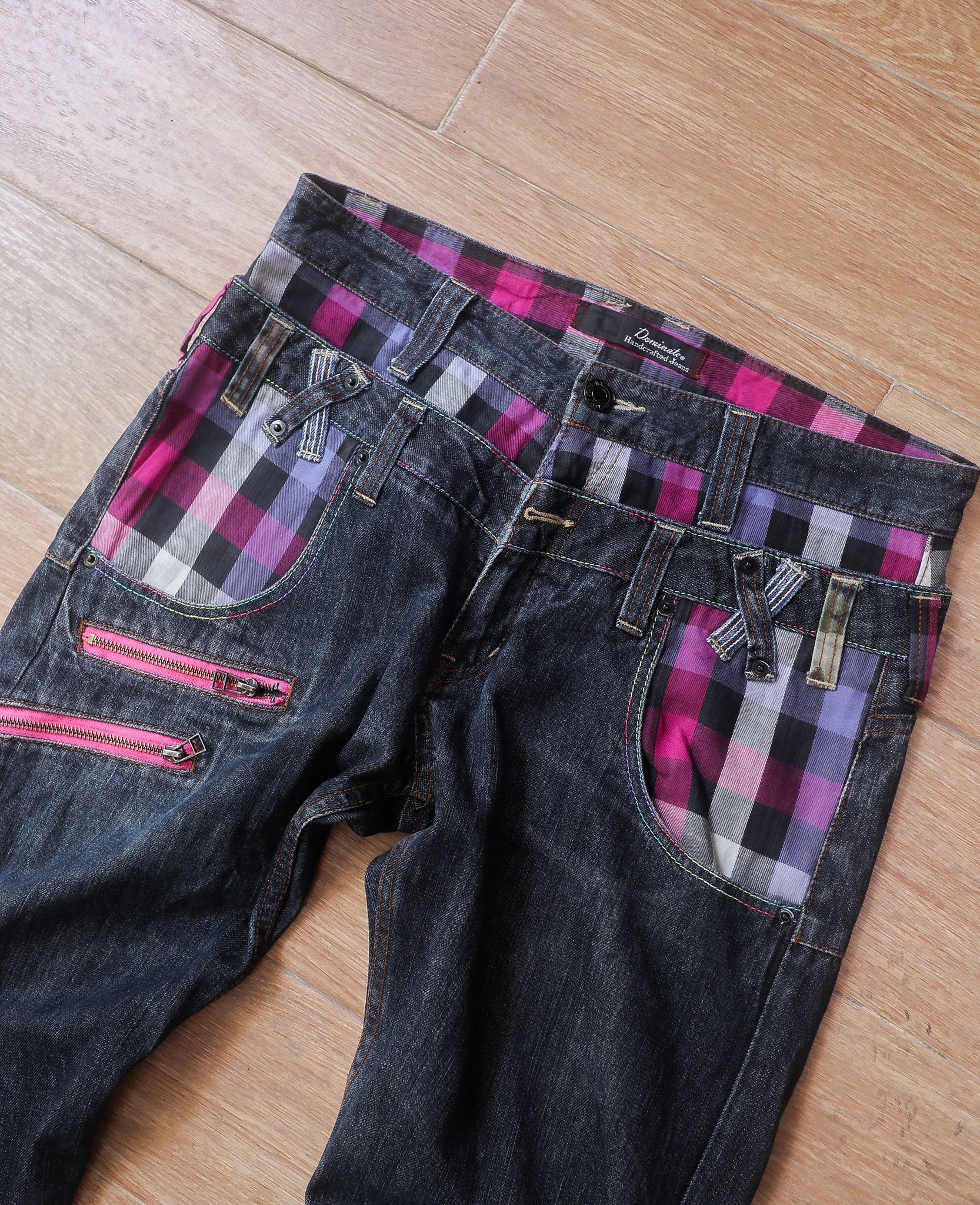  08.04.24 - VTG DOUBLE WAISTED DENIM PANTS - DOMINATE 