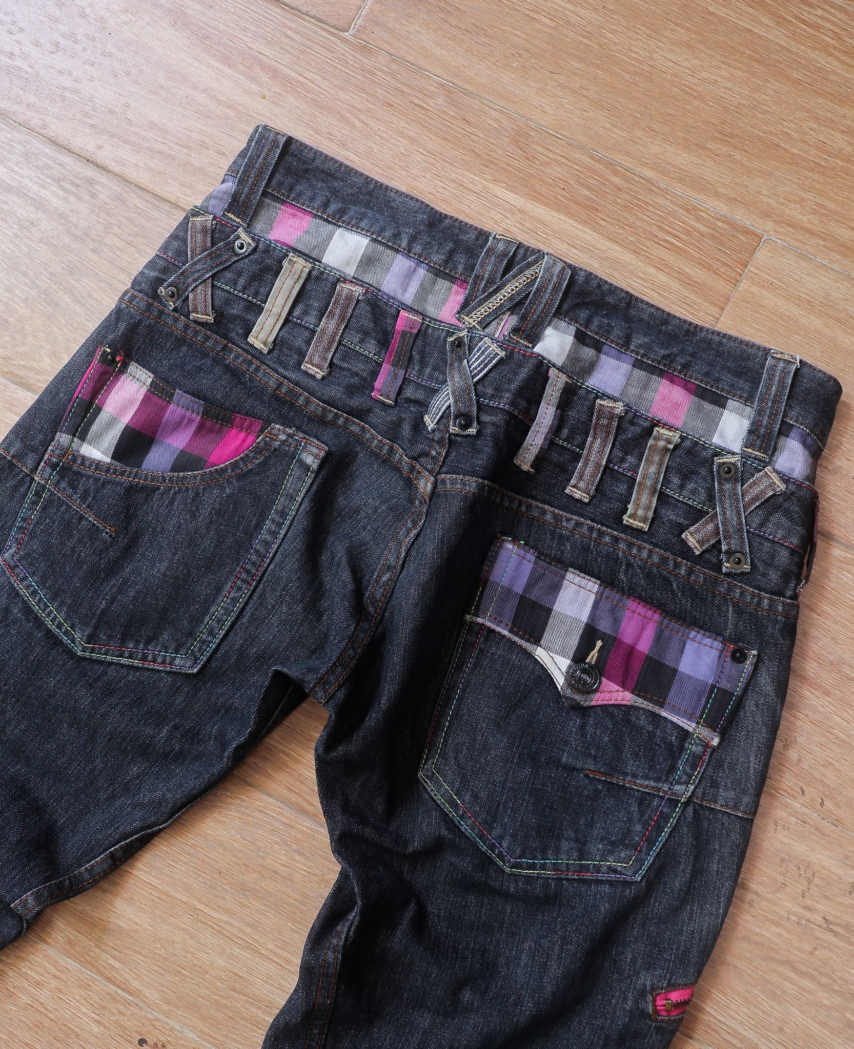  08.04.24 - VTG DOUBLE WAISTED DENIM PANTS - DOMINATE 