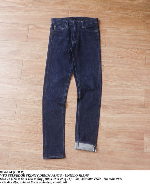  08.04.24 - VTG SELVEDGE SKINNY DENIM PANTS - UNIQLO JEANS 