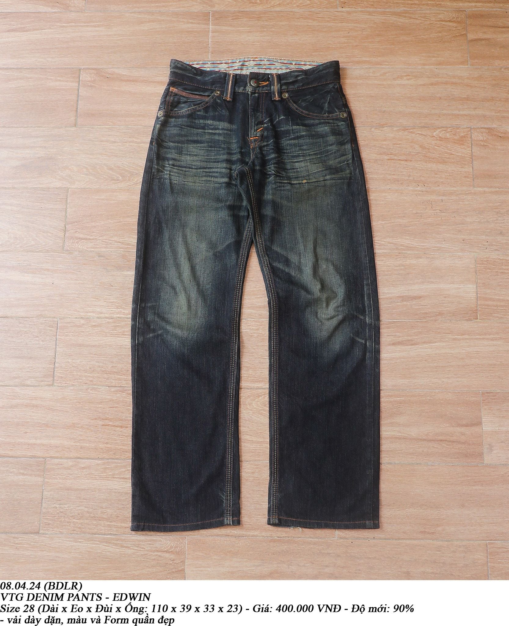  08.04.24 - VTG DENIM PANTS - EDWIN 