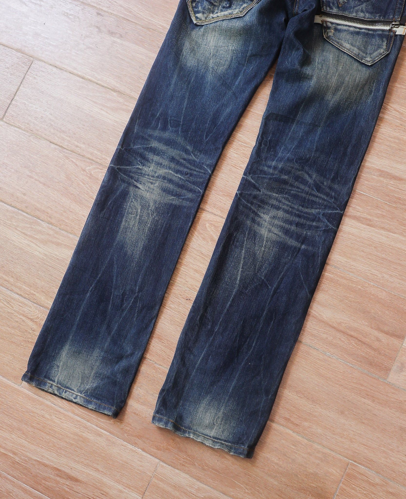  08.04.24 - VTG PUNK DENIM PANTS - RED PEPPER 