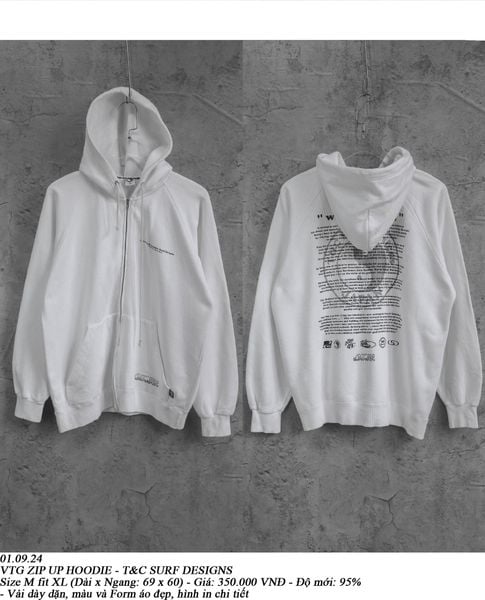  01.09.24 - VTG ZIP UP HOODIE - T&C SURF DESIGNS 