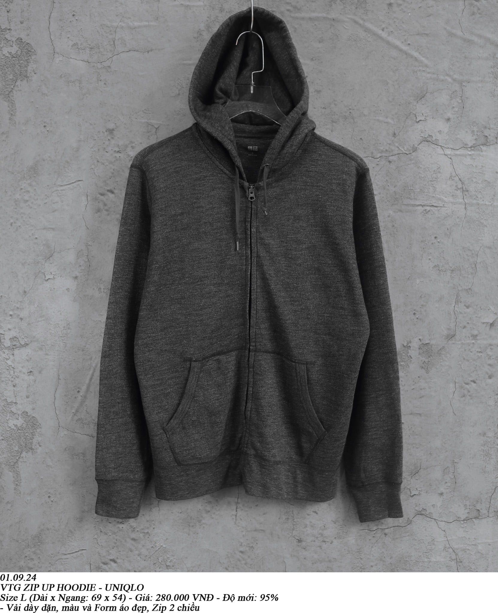  01.09.24 - VTG ZIP UP HOODIE - UNIQLO 