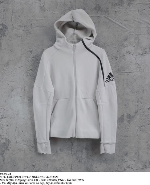  01.09.24 - VTG CROPPED ZIP UP HOODIE - ADIDAS 