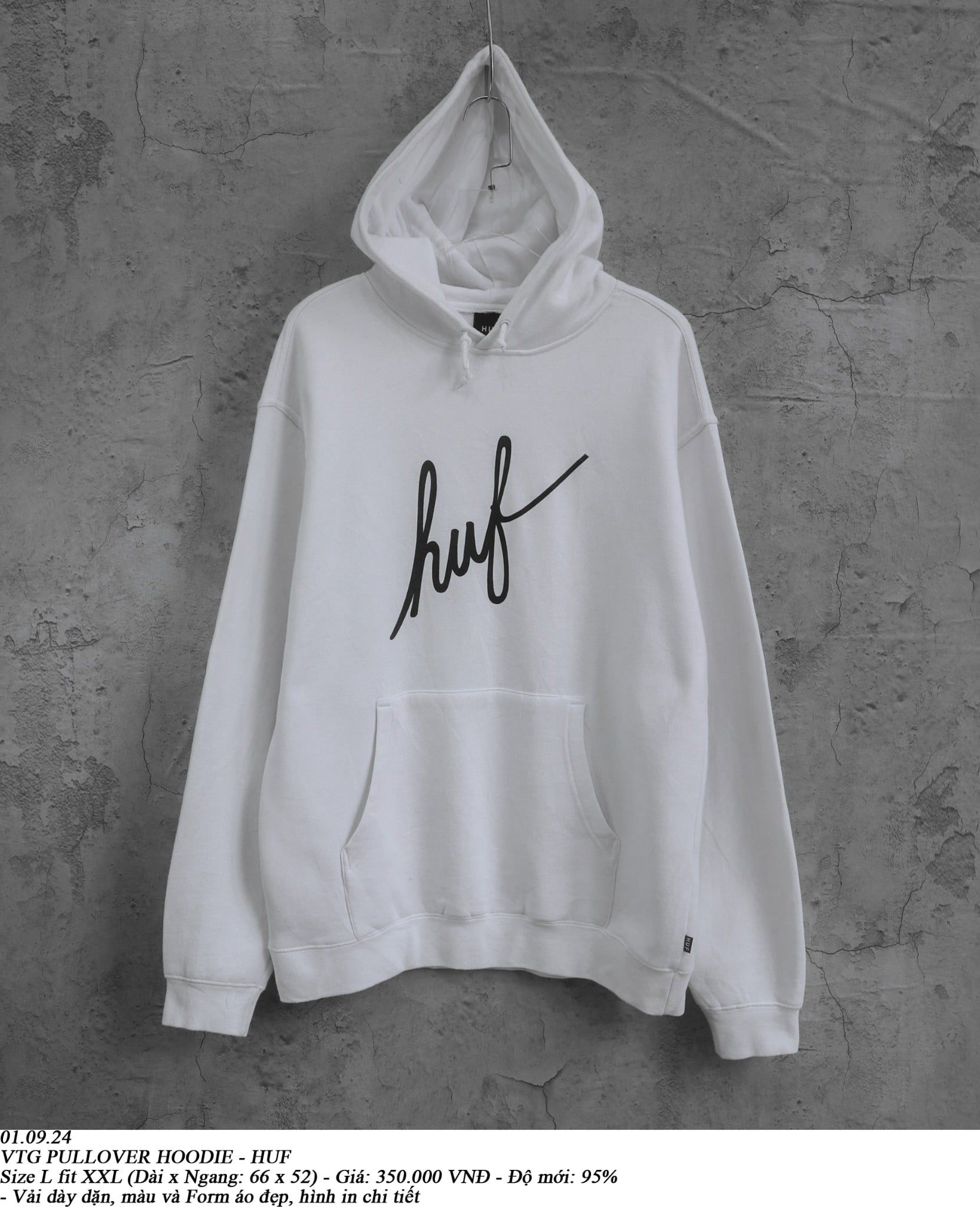  01.09.24 - VTG PULLOVER HOODIE - HUF 