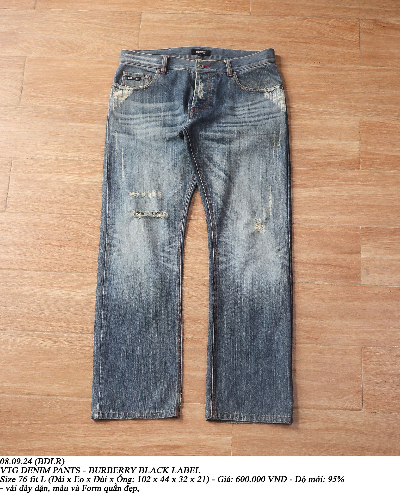  08.09.24 - VTG DENIM PANTS - BURBERRY BLACK LABEL 