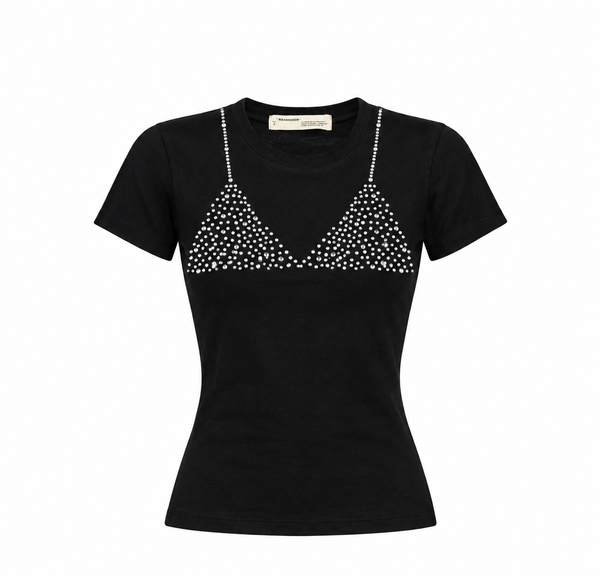 BIKINI BABY TEE / BLACK
