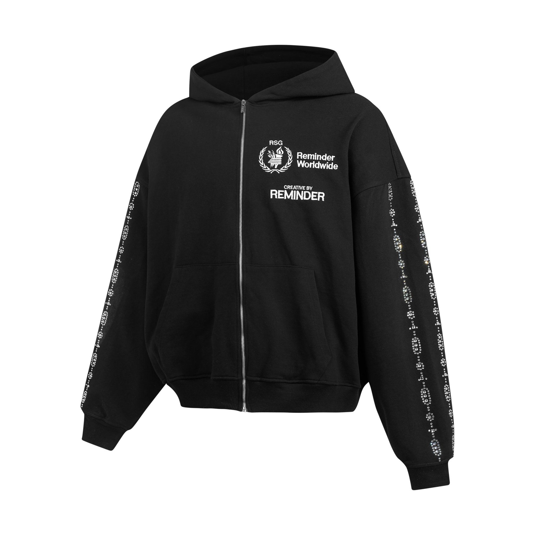  WW HOODIE ZIP / BLACK 
