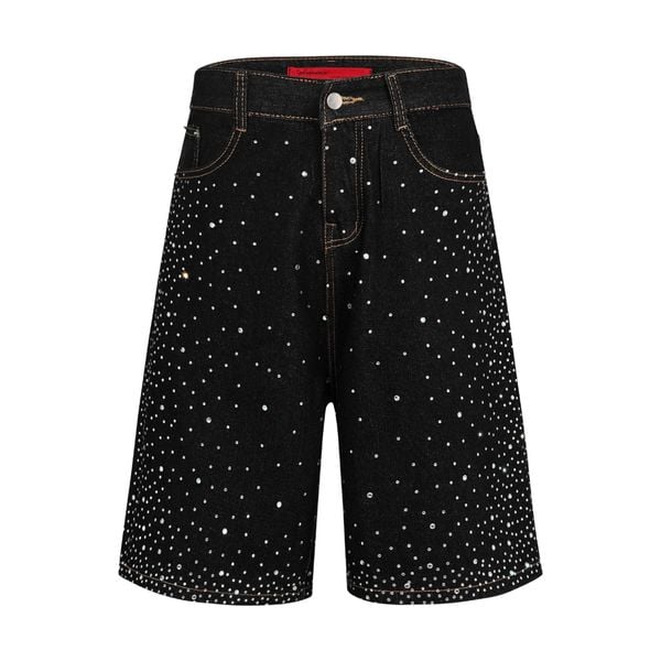 BLING RAW SHORT JEANS