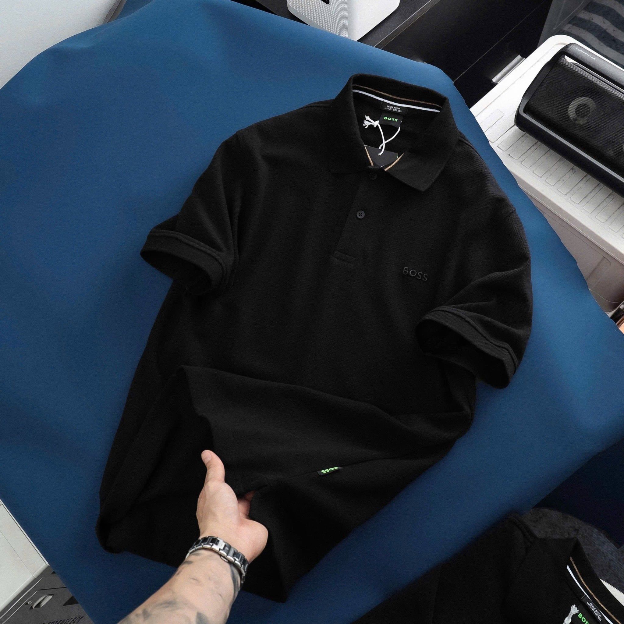  Polo BOSS Logo Thêu Basic 