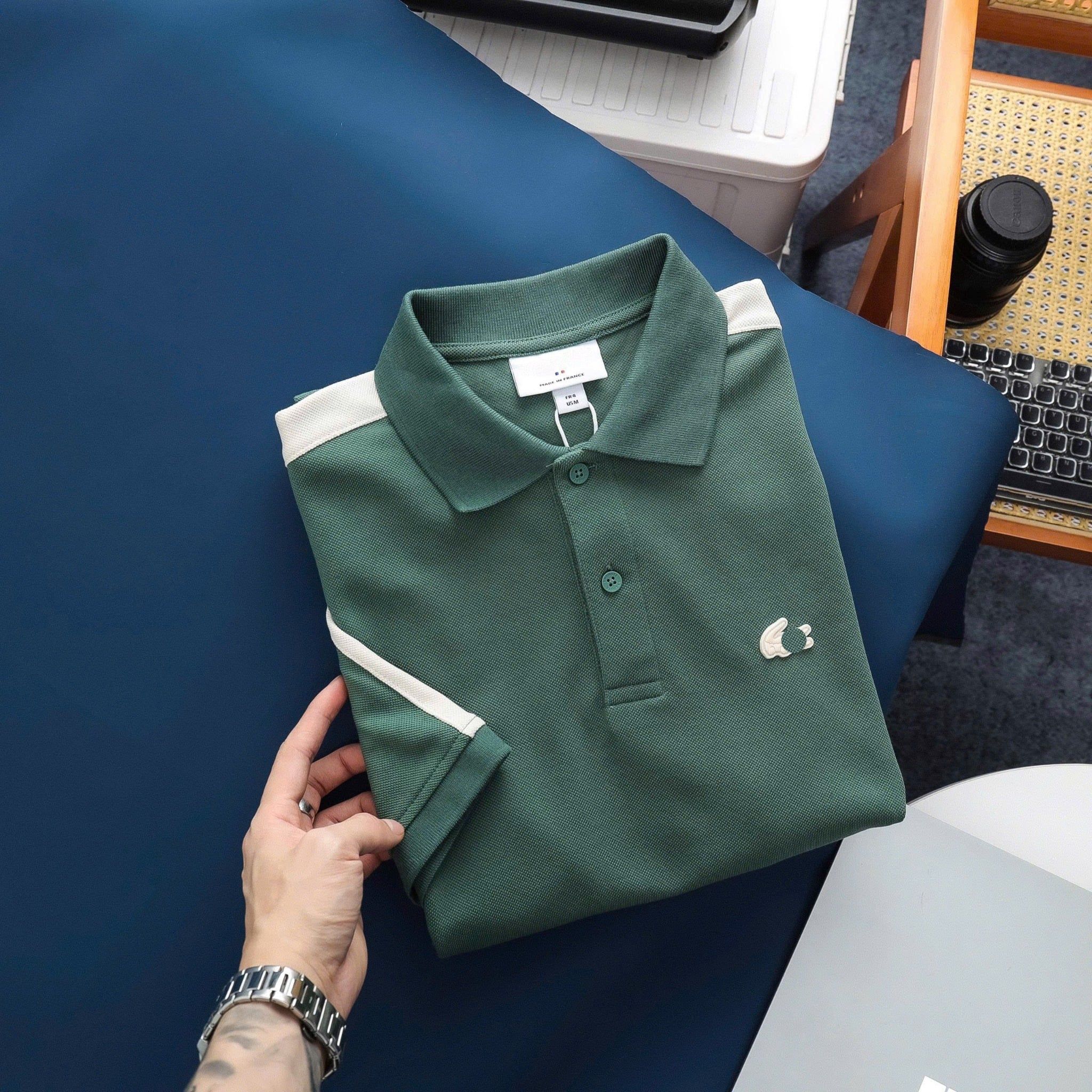  Polo LACOS.TE Phối Viền Vai 