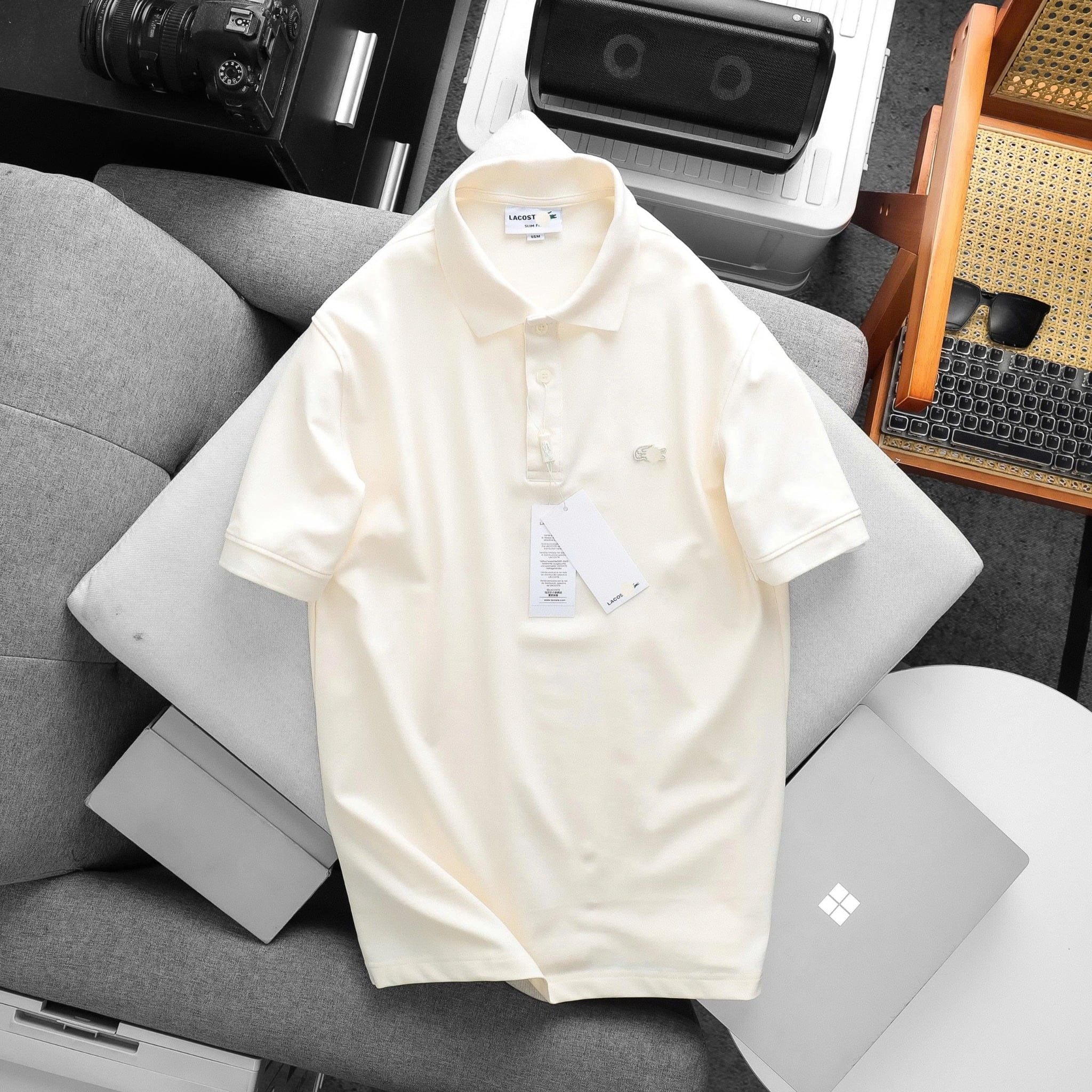  Polo LACOS.TE Logo Thêu 