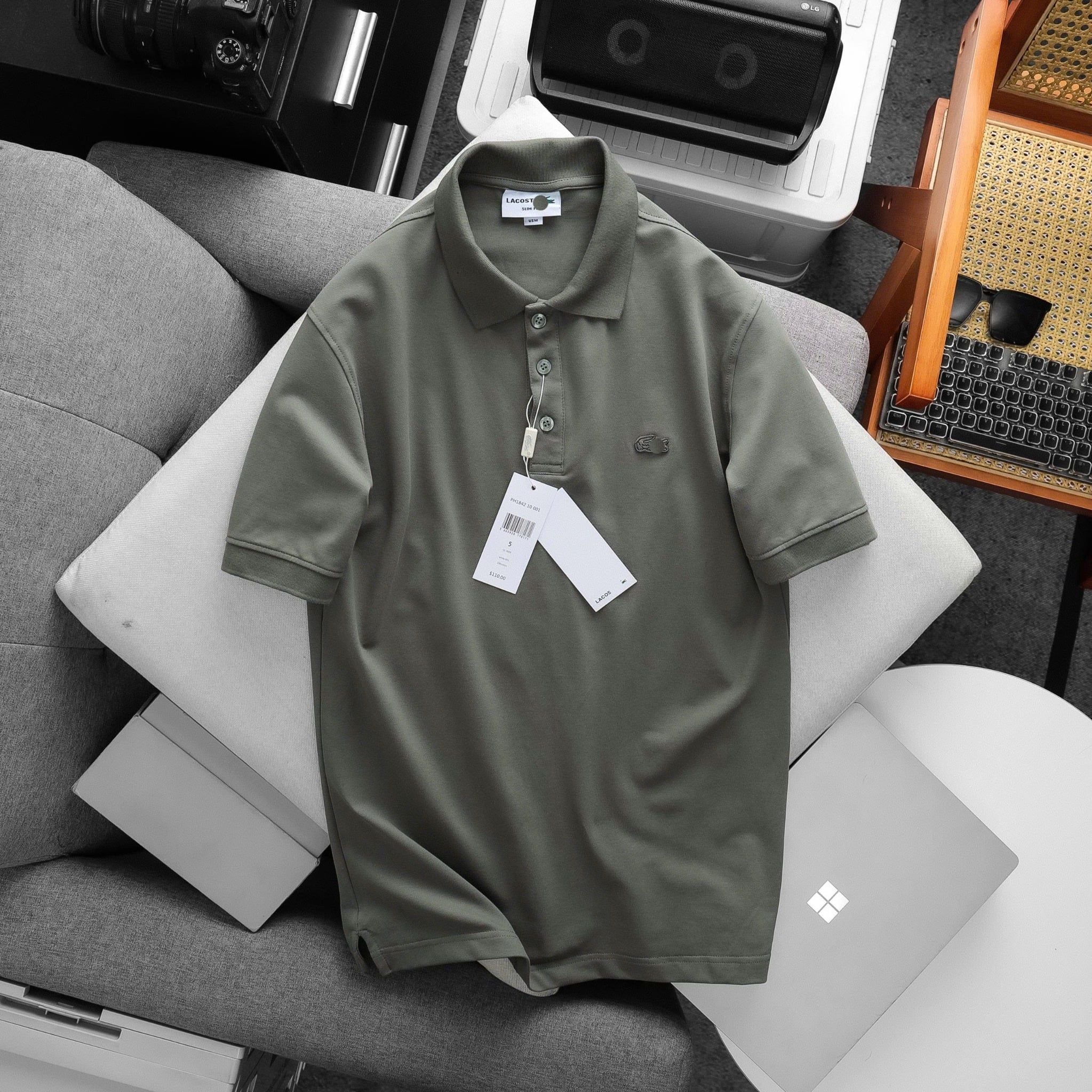  Polo LACOS.TE Logo Thêu 