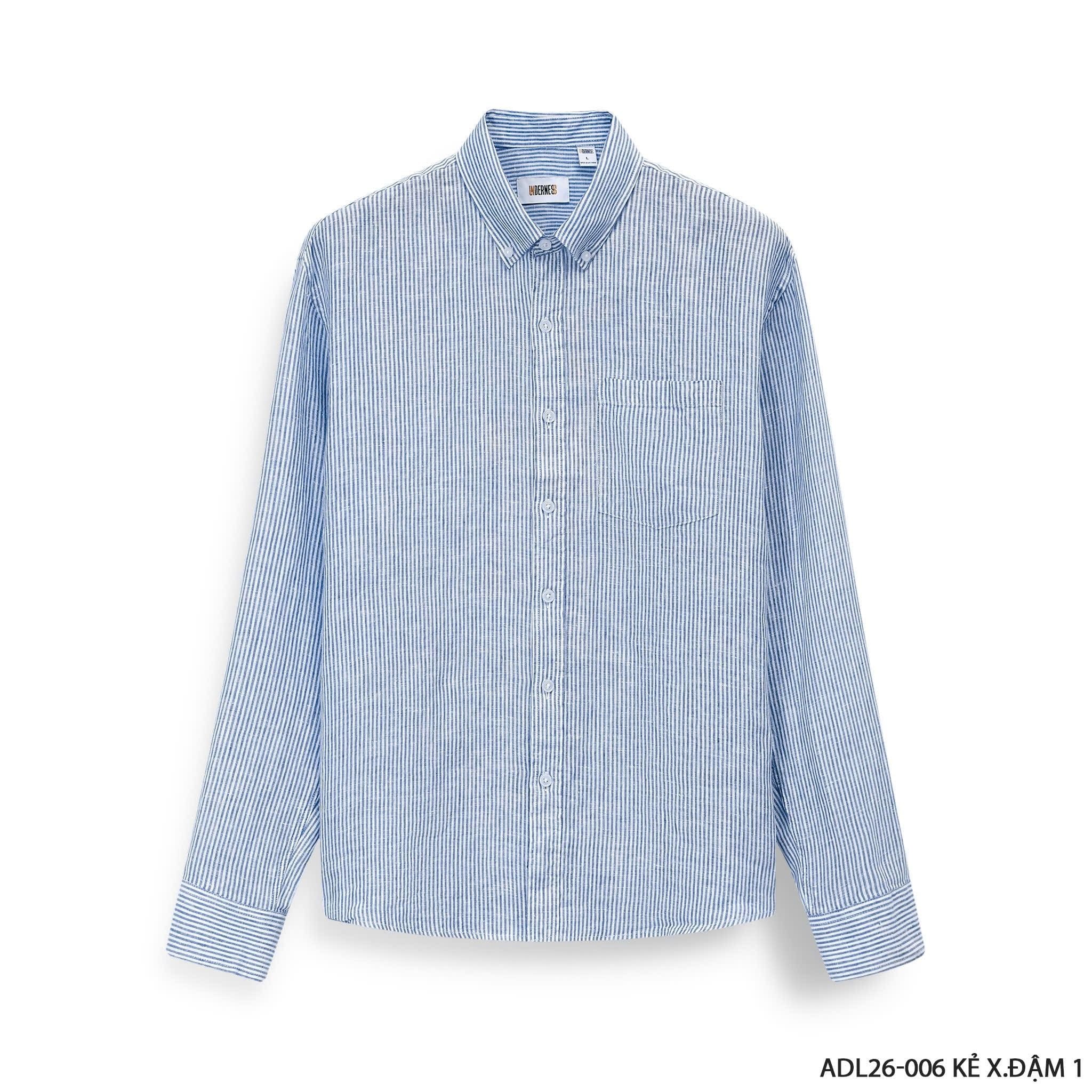  Sơmi UNDERNESS Linen Phối Sọc 