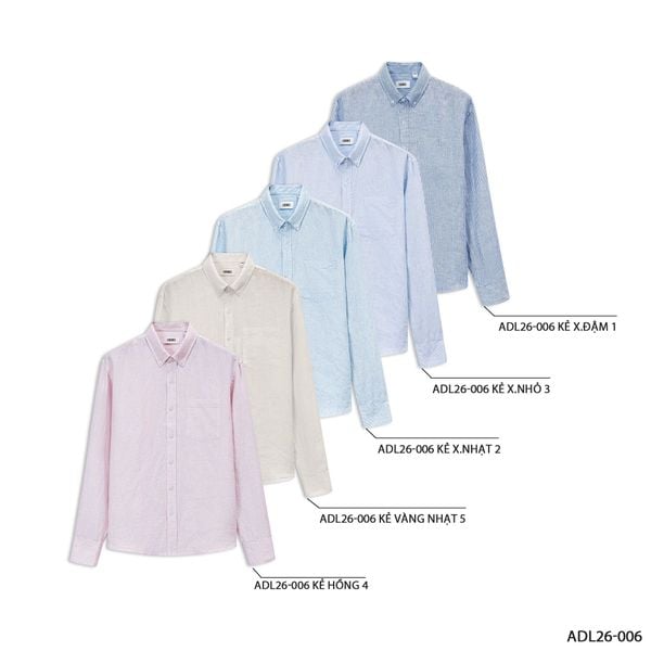  Sơmi UNDERNESS Linen Phối Sọc 