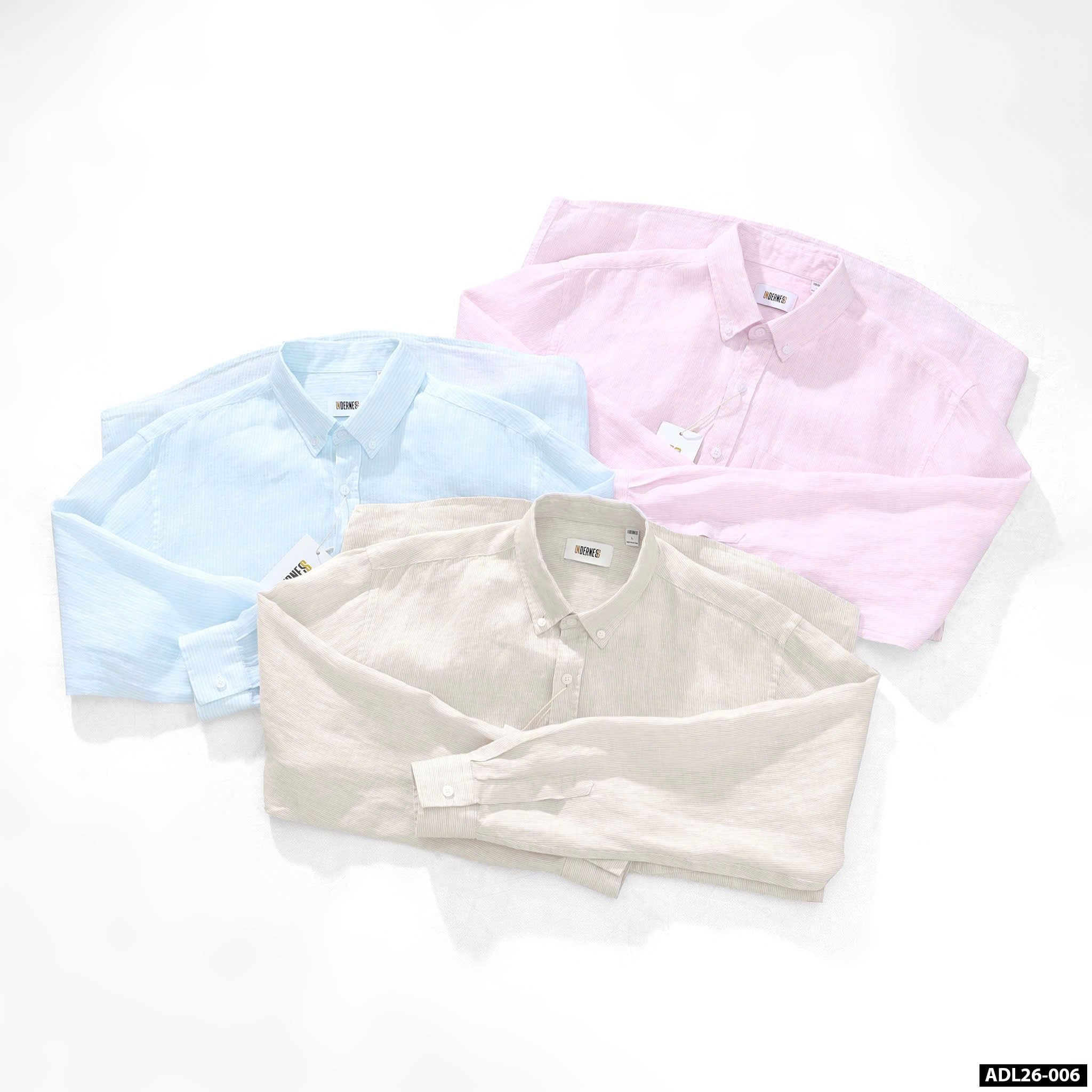  Sơmi UNDERNESS Linen Phối Sọc 