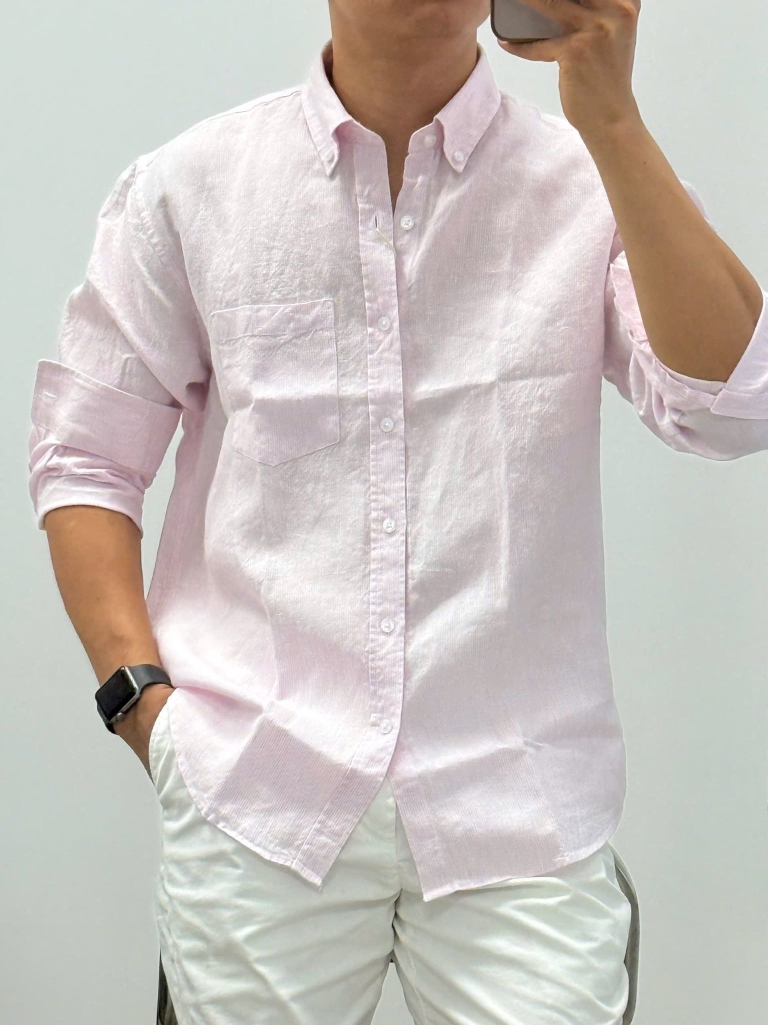  Sơmi UNDERNESS Linen Phối Sọc 