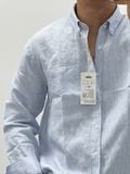  Sơmi UNDERNESS Linen Phối Sọc 