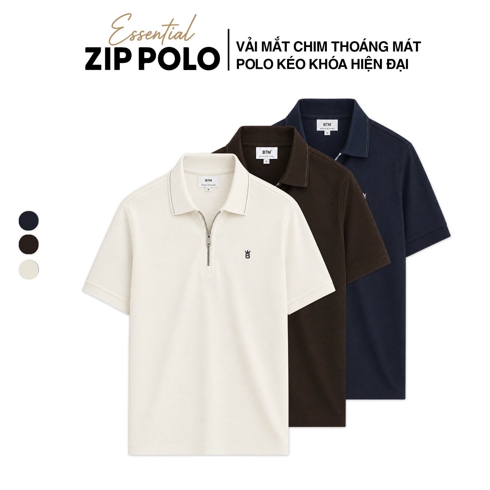  Polo BTM Phối Zip 