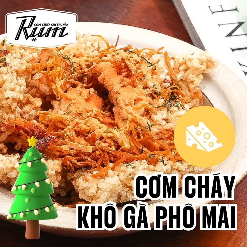 Cơm cháy khô gà phô mai lá chanh 500gr (HỘP)