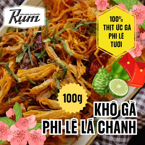  Khô gà phi lê lá chanh 100g 