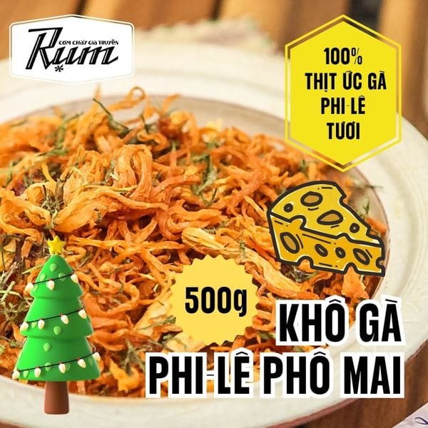  Khô gà lá chanh đẫm phô mai 500g 