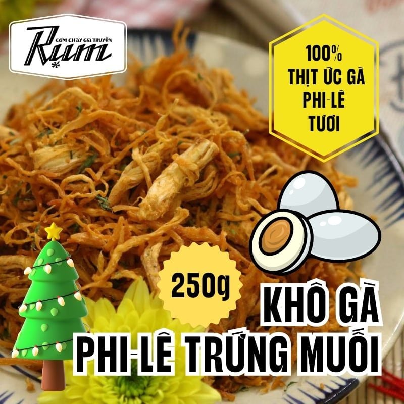 Khô gà trứng muối 250g