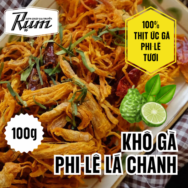  Khô gà phi lê lá chanh 100g 