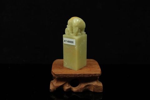Ấn thạch Phong Môn Thanh — Thanh Điền 25x25x73mm (AT-00005)
