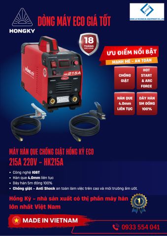 Máy hàn que chống giật Hồng Ký Eco HK215A