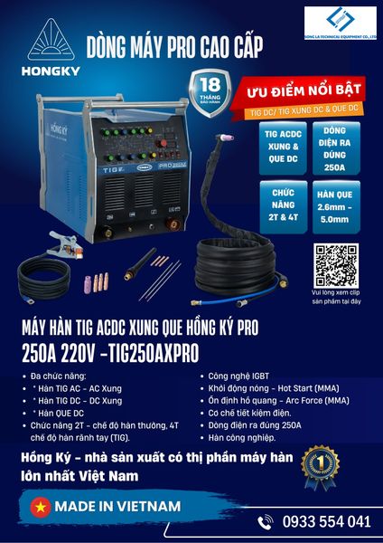 TIG250AXPRO Kỷ Nguyên Hàn Chuẩn Xác Nâng Tầm Chất Lượng Cho Vật Liệu Khó