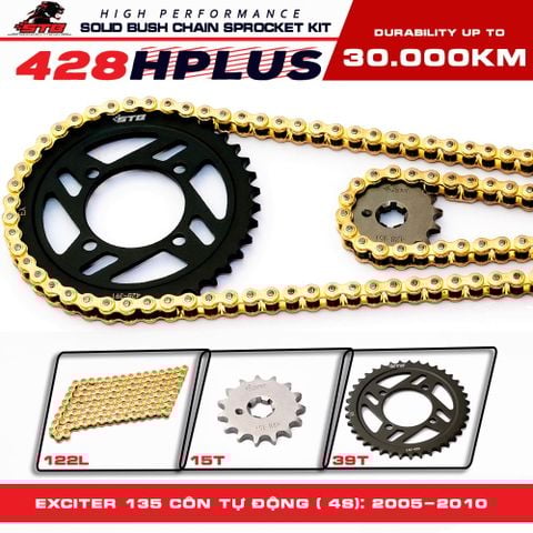 Bộ nhông sên dĩa STB cho Xe Exciter 135cc 428Hplus