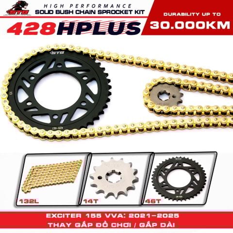 Bộ nhông sên dĩa STB cho Xe Exciter 155cc 428Hplus