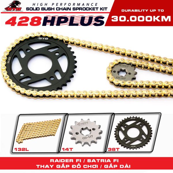 Bộ nhông sên dĩa STB cho Xe Raider Fi/ Satria Fi 150cc 428Hplus