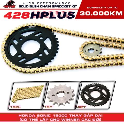 Bộ nhông sên dĩa STB cho Xe Sonic 150cc 428Hplus