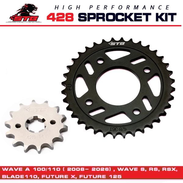 Bộ Nhông dĩa STB 9ly không kèm sên dành cho các dòng xe máy phổ biến