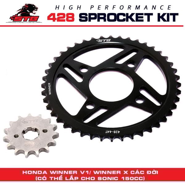 Bộ Nhông dĩa STB 9ly không kèm sên dành cho các dòng xe máy phổ biến