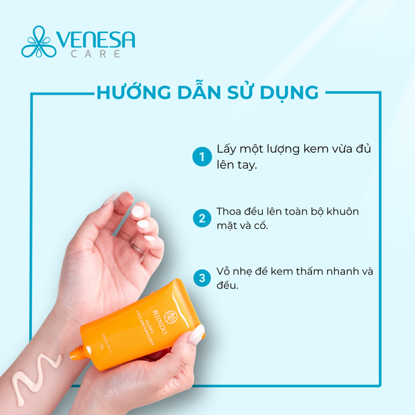 Combo 3 Kem chống nắng BIJINDO Glowy UV-Care Emulsion SPF50+, PA++++ 50g