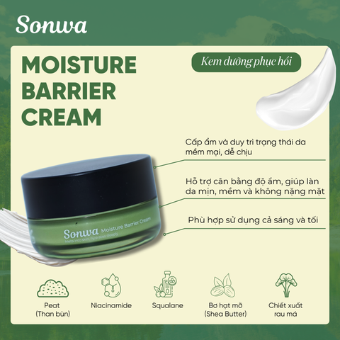 Kem dưỡng phục hồi Sonwa Moisture Barrier Cream 40g (SW)