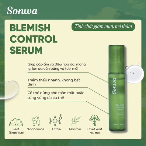 Tinh chất kiềm dầu Sonwa Blemish Control Serum 40g