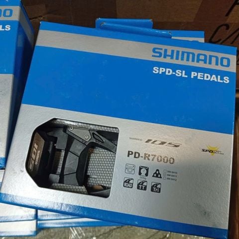 Pedal cá Shimano 105 R7000 chính hãng hộp trắng xanh
