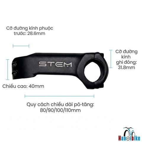 Potang xe đạp nhôm STEM mẫu 01 kèm phụ kiện