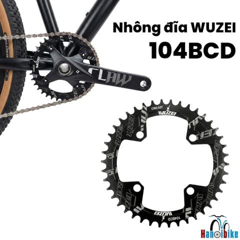 Nhông đĩa xe đạp WUZEI gắn cho đùi đĩa cỡ 104BCD 4 chấu ốc